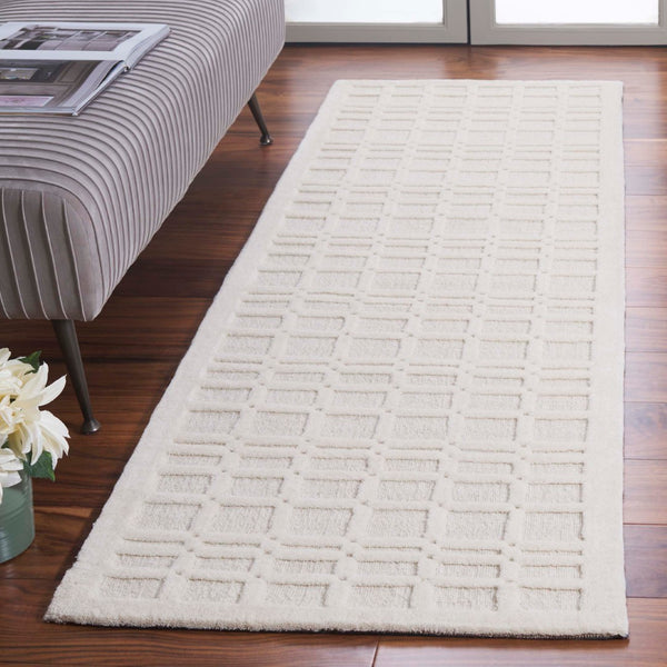 Safavieh Impressions Modern Wool-cotton Blend Area Rug - Hand-loomed Geometric Design For Chic Spaces Ivory 80% Wool,20% Cotton Im312a-3