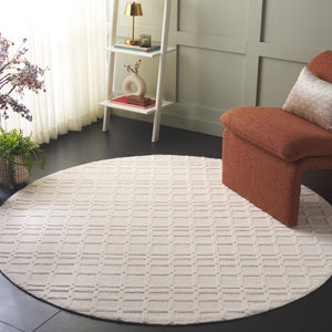 Safavieh Impressions Modern Wool-cotton Blend Area Rug - Hand-loomed Geometric Design For Chic Spaces Ivory 80% Wool,20% Cotton Im312a-3