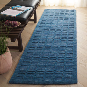 Safavieh Impressions Modern Wool-cotton Blend Area Rug - Hand-loomed Geometric Design For Chic Spaces Blue 80% Wool,20% Cotton Im312m-4