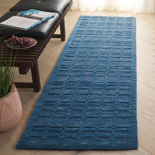 Safavieh Impressions Modern Wool-cotton Blend Area Rug - Hand-loomed Geometric Design For Chic Spaces Blue 80% Wool,20% Cotton Im312m-4