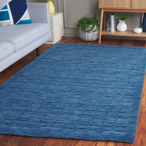 Safavieh Impressions Modern Wool-cotton Blend Area Rug - Hand-loomed Geometric Design For Chic Spaces Blue 80% Wool,20% Cotton Im312m-4