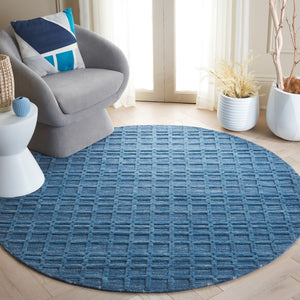 Safavieh Impressions Modern Wool-cotton Blend Area Rug - Hand-loomed Geometric Design For Chic Spaces Blue 80% Wool,20% Cotton Im312m-4