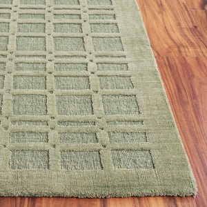 Safavieh Impressions Modern Wool-cotton Blend Area Rug - Hand-loomed Geometric Design For Chic Spaces Green 80% Wool,20% Cotton Im312y-4