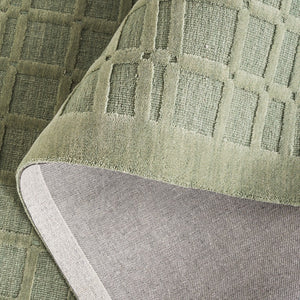 Safavieh Impressions Modern Wool-cotton Blend Area Rug - Hand-loomed Geometric Design For Chic Spaces Green 80% Wool,20% Cotton Im312y-4