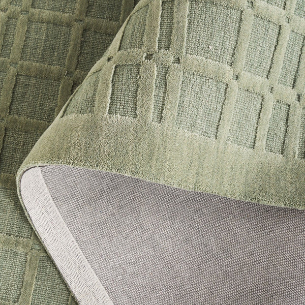 Safavieh Impressions Modern Wool-cotton Blend Area Rug - Hand-loomed Geometric Design For Chic Spaces Green 80% Wool,20% Cotton Im312y-4