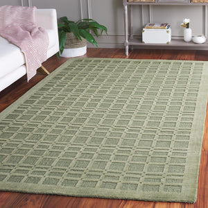 Safavieh Impressions Modern Wool-cotton Blend Area Rug - Hand-loomed Geometric Design For Chic Spaces Green 80% Wool,20% Cotton Im312y-4