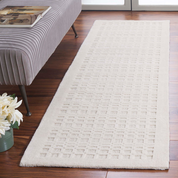 Safavieh Impressions Hand-loomed Runner Rug - Artisan Crafted With Geometric Design For Modern Elegance Ivory 80% Wool,20% Cotton Im314a-28
