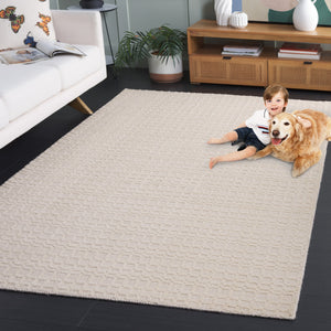 Safavieh Impressions Hand-loomed Runner Rug - Artisan Crafted With Geometric Design For Modern Elegance Ivory 80% Wool,20% Cotton Im314a-5