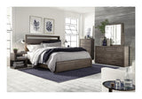Modern Loft Greystone Queen Bed Panel Storage IML-412-GRY,IML-402-GRY,IML-403D-GRY Aspenhome