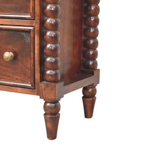 Solid Wood Barclay 3 Drawer Chest In Winewood Oak Finish