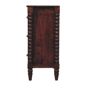 Solid Wood Barclay 3 Drawer Chest In Winewood Oak Finish