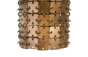 Phillips Collection Armor Chainmail Brass Pendant Light Handcrafted Faceted Shade for Dining Entryway IN97489