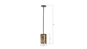 Phillips Collection Armor Chainmail Brass Pendant Light Handcrafted Faceted Shade for Dining Entryway IN97489