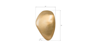 Phillips Collection River Stone Wall Tile Sculpture - Elegant Metal Design Inspired by Nature for Modern Interiors Brass Finish, LG IN97490