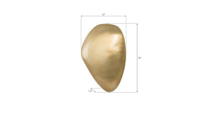 Phillips Collection River Stone Organic Brass Metal Wall Sculpture Low Relief Art for Modern Living IN97490