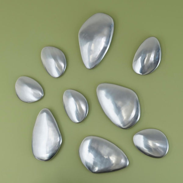 Phillips Collection River Stone Aluminum Wall Tile Organic Relief Sculpture for Modern Entryways IN97493