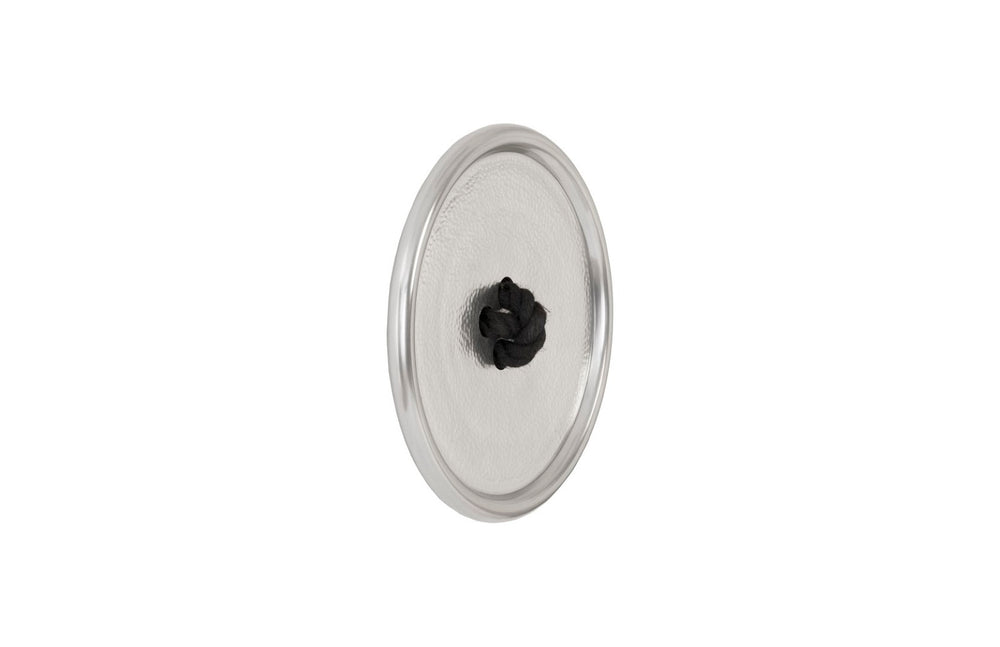 Phillips Collection Button Wall Tile - Sculptural Accent with Organic Patina Finish for Modern Home and Gallery Spaces Hammered Metal, Aluminum Finish IN97494