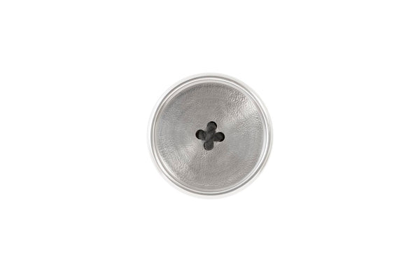 Phillips Collection Button Wall Tile - Sculptural Accent with Organic Patina Finish for Modern Home and Gallery Spaces Hammered Metal, Aluminum Finish IN97494
