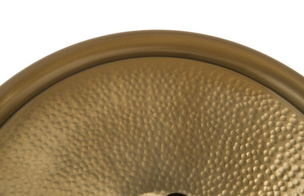 Phillips Collection Button Shaped Hammered Brass Metal Wall Sculpture Accent Piece for Modern Interiors IN97495