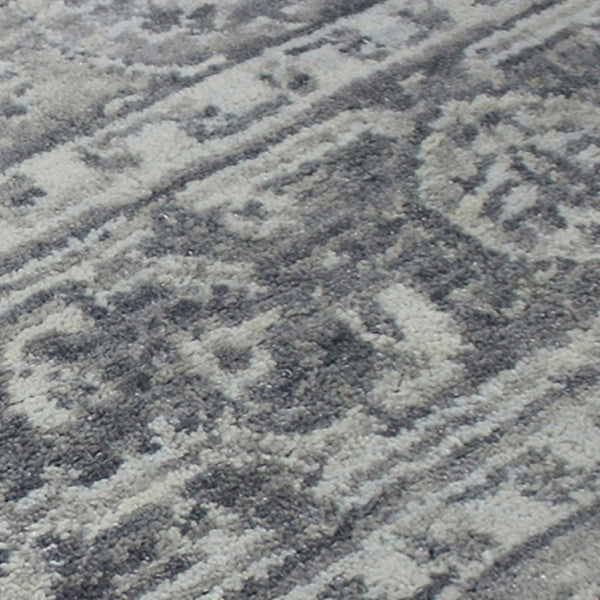 Amer Rugs Inara Hand-woven Area Rug Crafted From New Zealand Wool And Art Silk For Timeless Elegance Light Gray Wool, Viscose Ina100912