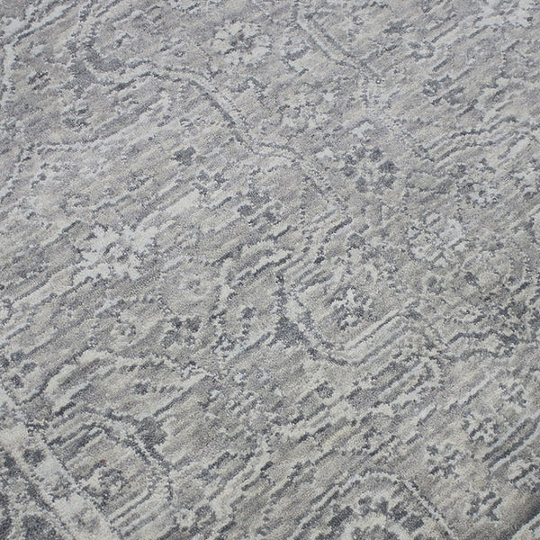 Amer Rugs Inara Hand-woven Area Rug Crafted From New Zealand Wool And Art Silk For Timeless Elegance Light Gray Wool, Viscose Ina100912