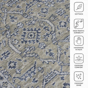 Amer Rugs Inara Hand-woven Area Rug Crafted From New Zealand Wool And Art Silk For Timeless Elegance Gold Wool, Viscose Ina80810