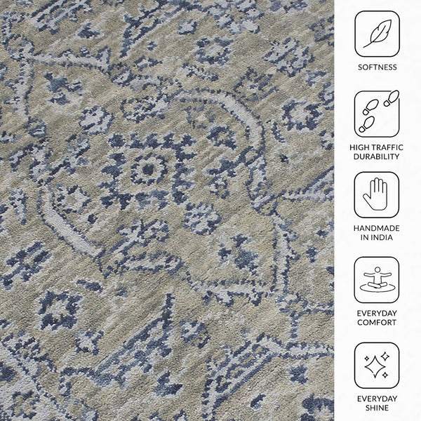 Amer Rugs Inara Hand-woven Area Rug Crafted From New Zealand Wool And Art Silk For Timeless Elegance Gold Wool, Viscose Ina80810