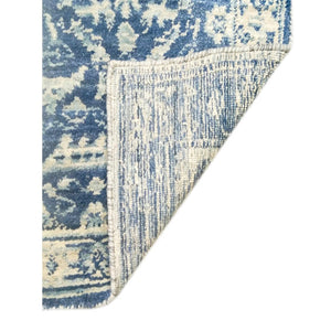 Amer Rugs Inara Hand-woven Area Rug Crafted From New Zealand Wool And Art Silk For Timeless Elegance Denim Blue Wool, Viscose Ina90912