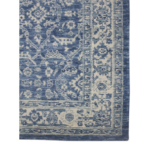 Amer Rugs Inara Hand-woven Area Rug Crafted From New Zealand Wool And Art Silk For Timeless Elegance Denim Blue Wool, Viscose Ina90912