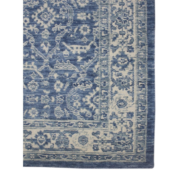 Amer Rugs Inara Hand-woven Area Rug Crafted From New Zealand Wool And Art Silk For Timeless Elegance Denim Blue Wool, Viscose Ina90912