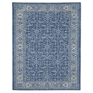Amer Rugs Inara Hand-woven Area Rug Crafted From New Zealand Wool And Art Silk For Timeless Elegance Denim Blue Wool, Viscose Ina90912
