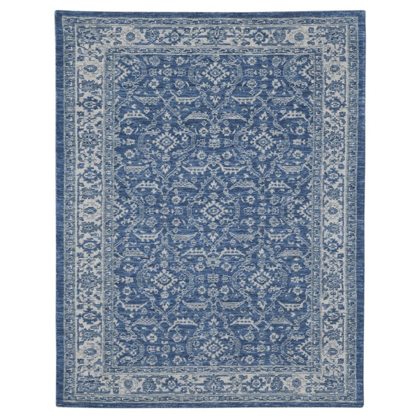 Amer Rugs Inara Hand-woven Area Rug Crafted From New Zealand Wool And Art Silk For Timeless Elegance Denim Blue Wool, Viscose Ina90912