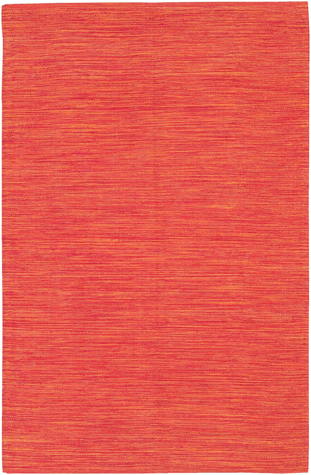 Chandra Rugs Hand-woven Contemporary Rug - Unique Cotton Design To Elevate Your Living Space With Artistry & Comfort Orange Cotton Ind12-23