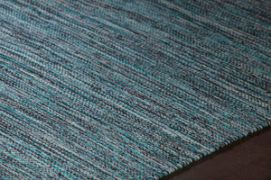 Chandra Rugs Hand-woven Contemporary Rug - Unique Cotton Design, Artful Patterns, Perfect For Chic Home Décor Blue Cotton Ind14-2676