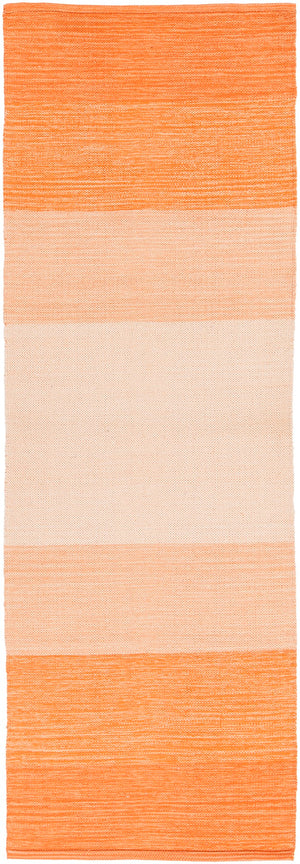 Chandra Rugs Hand-woven Contemporary Rug - Unique Handmade Cotton Beauty For Cozy Elegance In Your Home Orange Cotton Ind1-2676