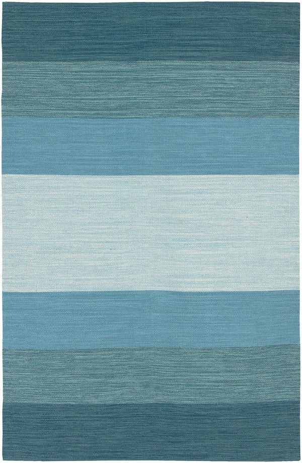 Chandra Rugs Hand-woven Contemporary Rug – Elevate Your Home Decor With Unique Handmade Design And Elegance Blue Cotton Ind2-576