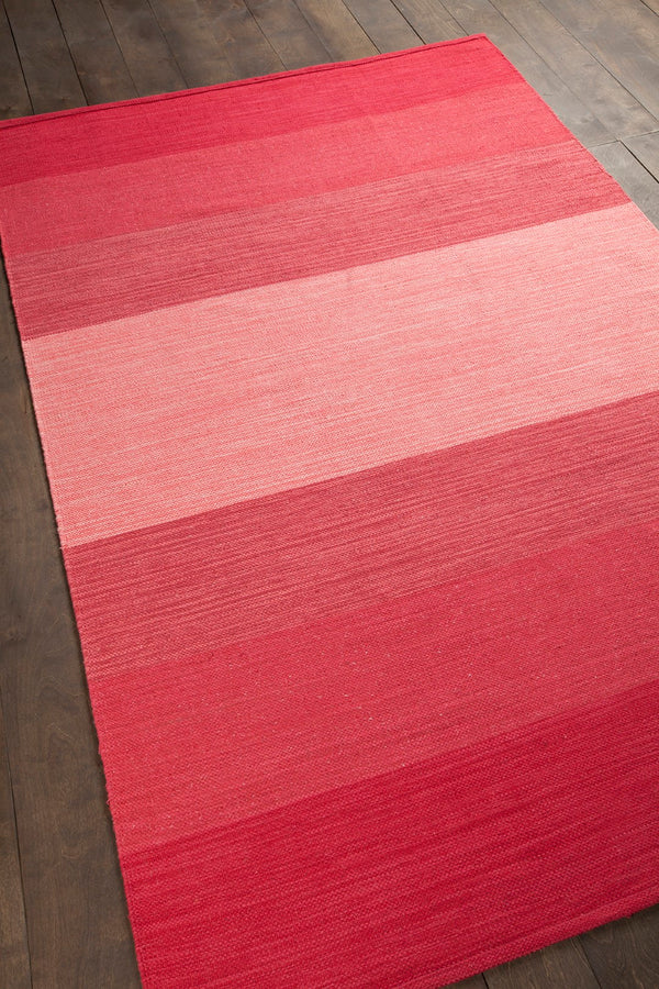 Chandra Rugs Hand-woven Contemporary Rug – Artisan Crafted Cotton Runner For Elegant Home Decor & Durability Red Cotton Ind3-2676