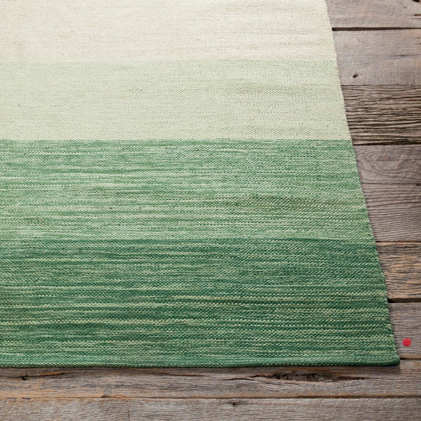 Chandra Rugs Hand-woven Contemporary Rug - Unique 100% Cotton Design To Elevate Your Home Décor With Artisanal Charm Green,Cream Cotton Ind5-2676