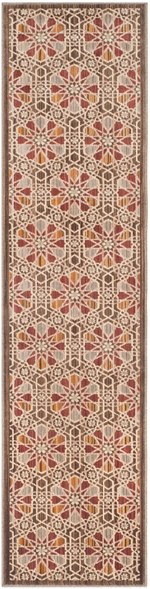 Safavieh Infinity Area Rug - Exquisite Geometric Design, Durable Polyester, Eco-friendly Charm For Any Space Brown ,Beige Polyester Inf560b-8