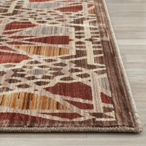 Safavieh Infinity Area Rug - Exquisite Geometric Design, Durable Polyester, Eco-friendly Charm For Any Space Brown ,Beige Polyester Inf560b-8