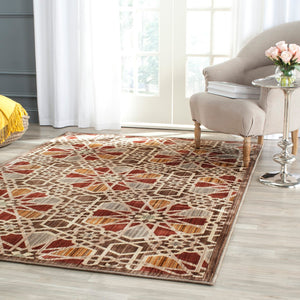 Safavieh Infinity Area Rug - Exquisite Geometric Design, Durable Polyester, Eco-friendly Charm For Any Space Brown ,Beige Polyester Inf560b-8