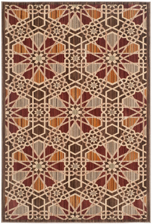 Safavieh Infinity Area Rug - Exquisite Geometric Design, Durable Polyester, Eco-friendly Charm For Any Space Brown ,Beige Polyester Inf560b-8