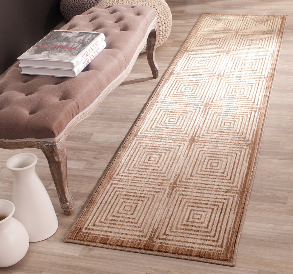 Safavieh Natural Handwoven Beige Geometric Rug 5X8 — Wool Blend, Low Profile 7/8" Pile, Durable Artisanal Style 6'-0" x 9'-0" NF569B-6