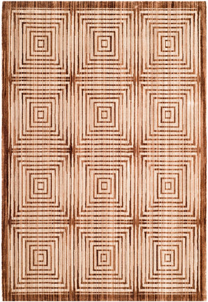 Safavieh Natural Handcrafted Beige Area Rug — Wool Blend, Geometric Modern Design, Durable Soft Pile For Living Spaces 6'-0" x 6'-0" NF569B-6SQ