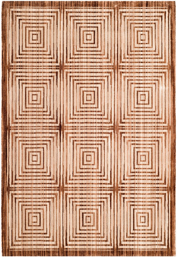 Safavieh Natural Handcrafted Beige Area Rug — Wool Blend, Geometric Modern Design, Durable Soft Pile For Living Spaces 6'-0" x 6'-0" NF569B-6SQ