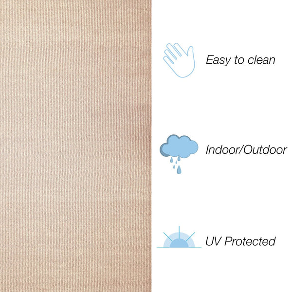 Trans Ocean Liora Manne Avalon Durable Indoor/Outdoor Area Rug With Elegant Texture For Casual Spaces Beige Polypropylene Avo23671002