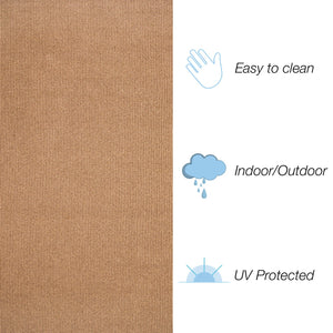 Trans Ocean Liora Manne Avalon Durable Indoor/Outdoor Area Rug With Elegant Texture For Casual Spaces Camel Polypropylene Avo23671012