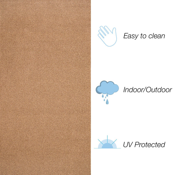 Trans Ocean Liora Manne Avalon Durable Indoor/Outdoor Area Rug With Elegant Texture For Casual Spaces Camel Polypropylene Avo23671012