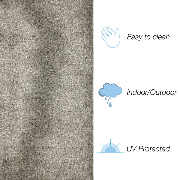 Trans Ocean Liora Manne Avalon Durable Indoor/Outdoor Area Rug With Elegant Texture For Casual Spaces Grey Polypropylene Avo23671047