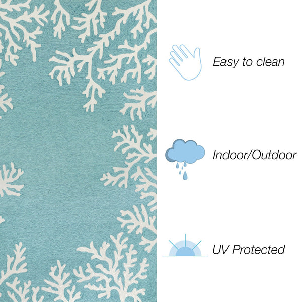 Trans Ocean Liora Manne Capri Coastal Indoor/Outdoor Area Rug - Vibrant Tropical Design For Any Space Blue Polyester,Acrylic Cap46162004
